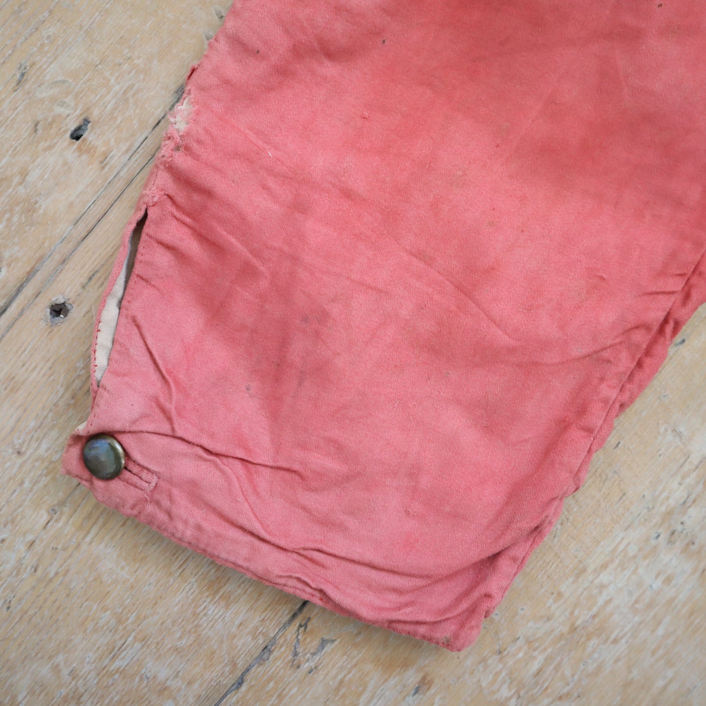 Antique French Child’s Theatre Costume Breeches Pink Red Cotton