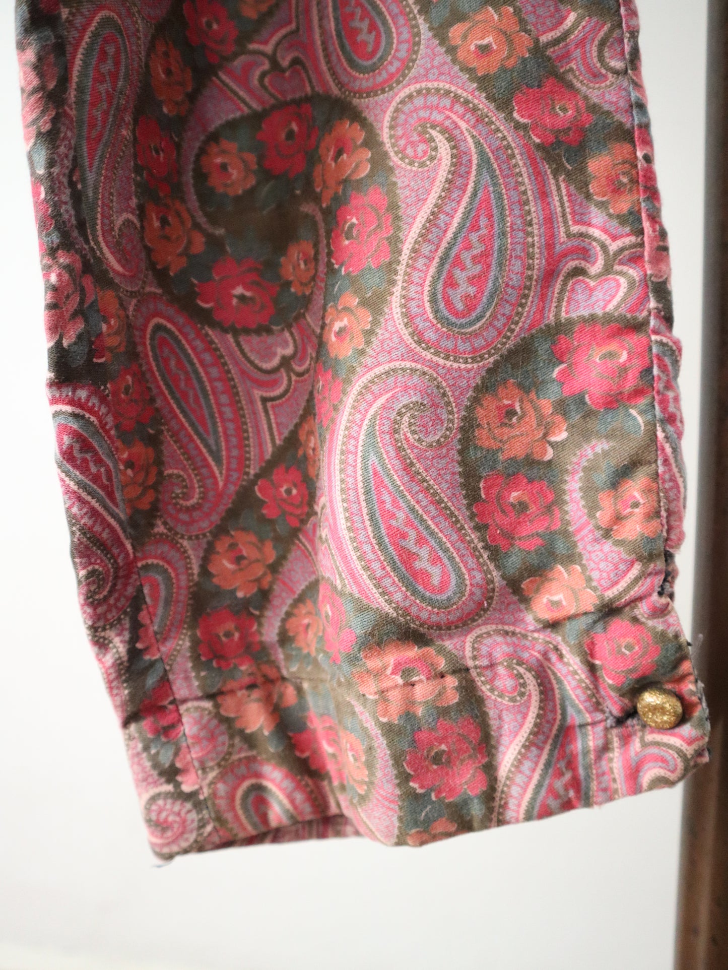 1920s French Opera Costume Trousers Rose Paisley Pink