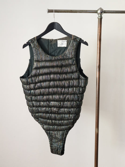 Royal Opera House Costume Metallic Leotard Quilted Padded