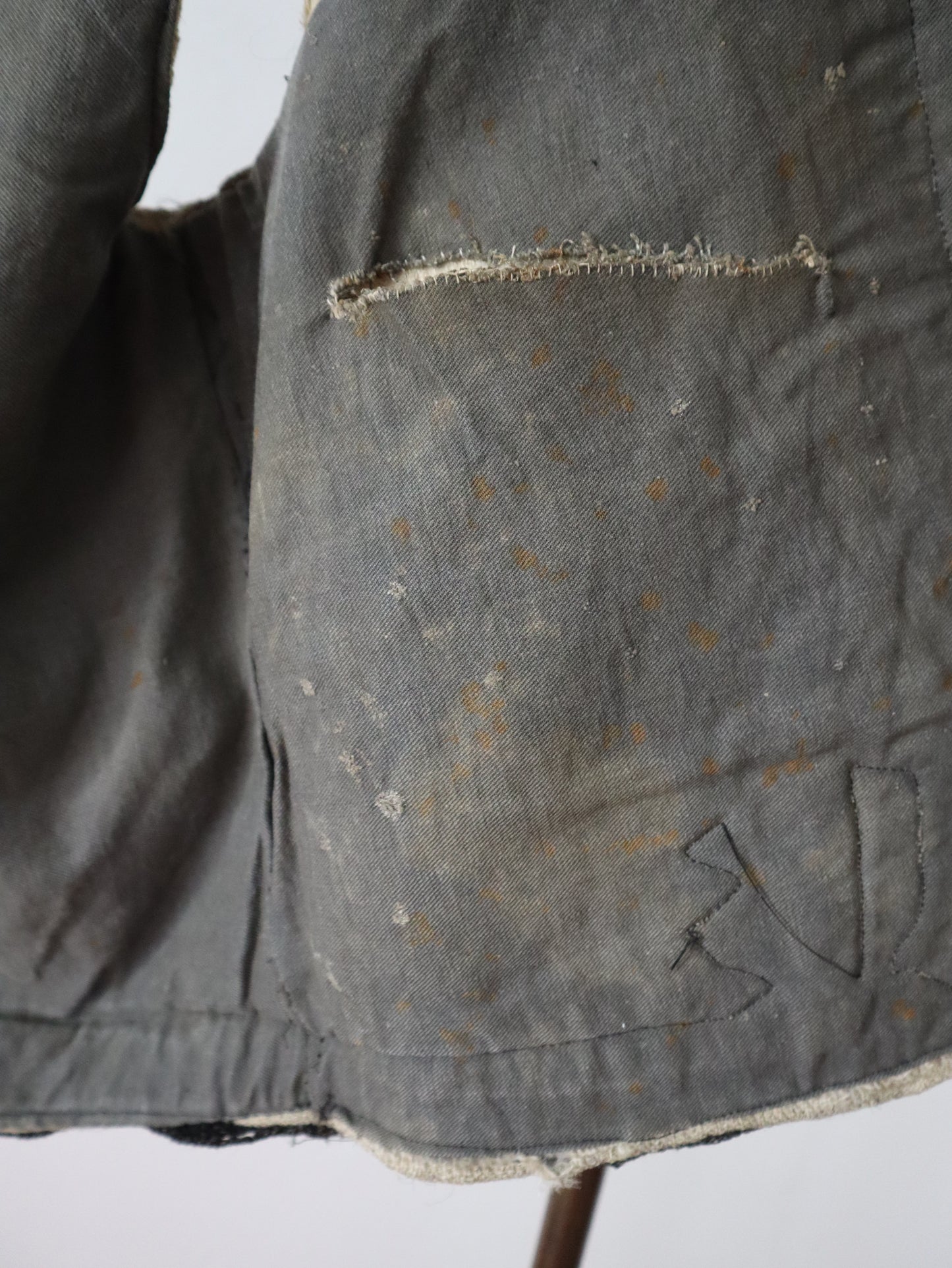 1920s 1930s Transylvanian wool folk waistcoat with black and red soutache decoration