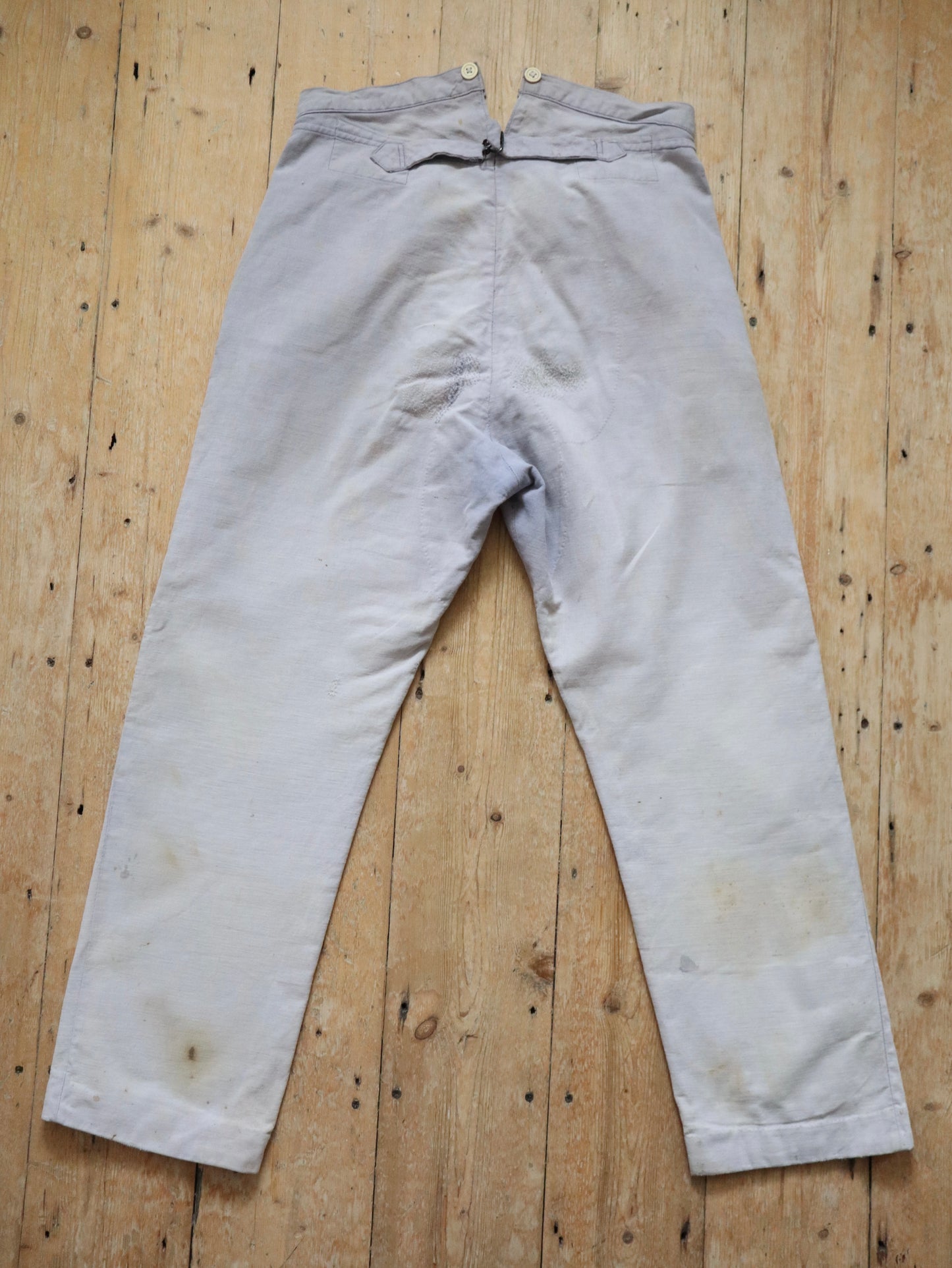 1930s French workwear Sailor Pants Trousers Lilac Blue Light Indigo