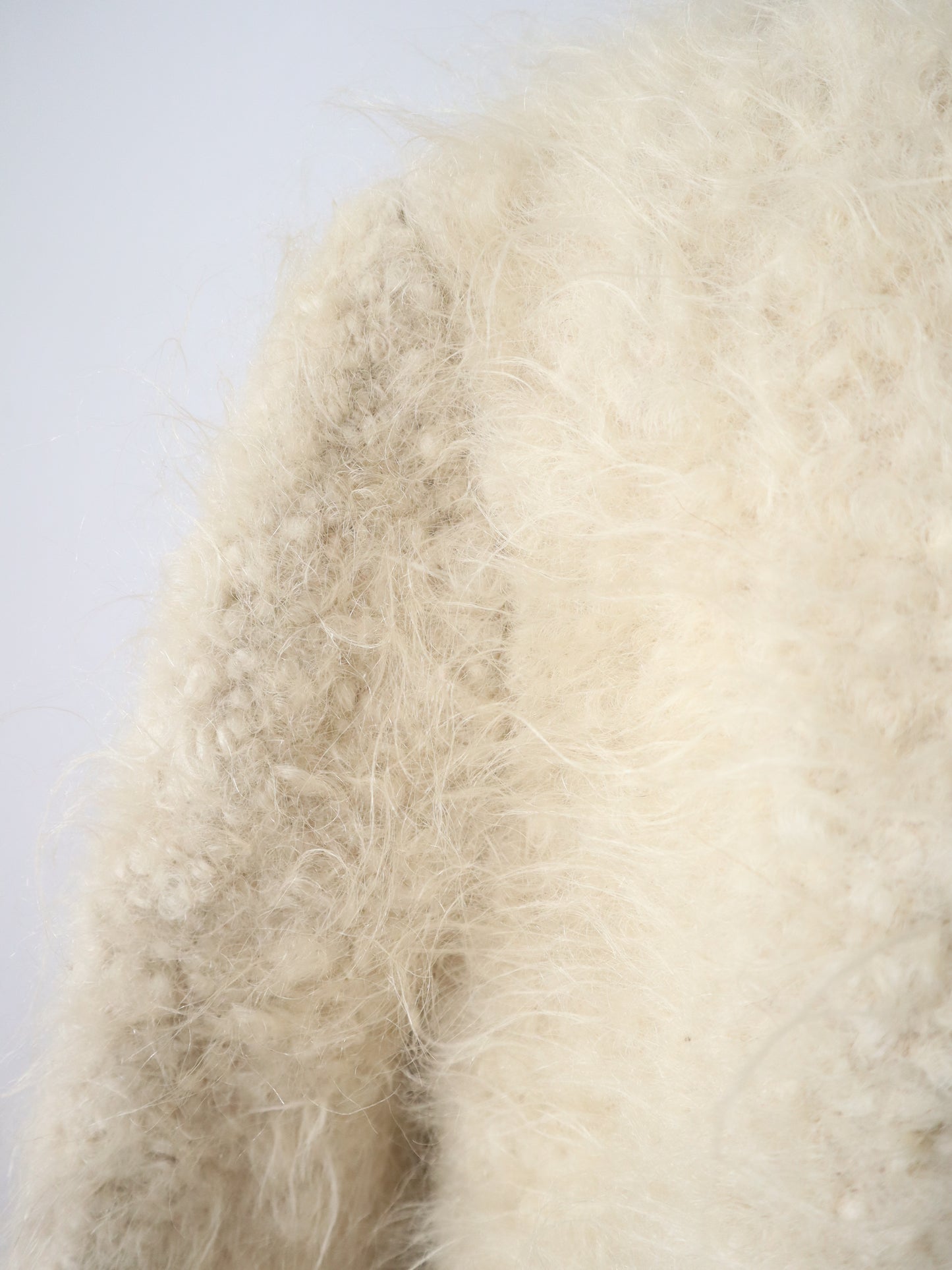 1940s Transylvanian Cream Curly Sheep’s Wool Folk Coat Jacket Velvet Trim Traditional Clothing