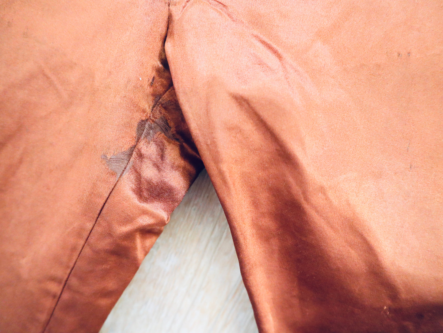 Antique French Copper Brown Silk Breeches Pants Trousers Theatre Opera Costume