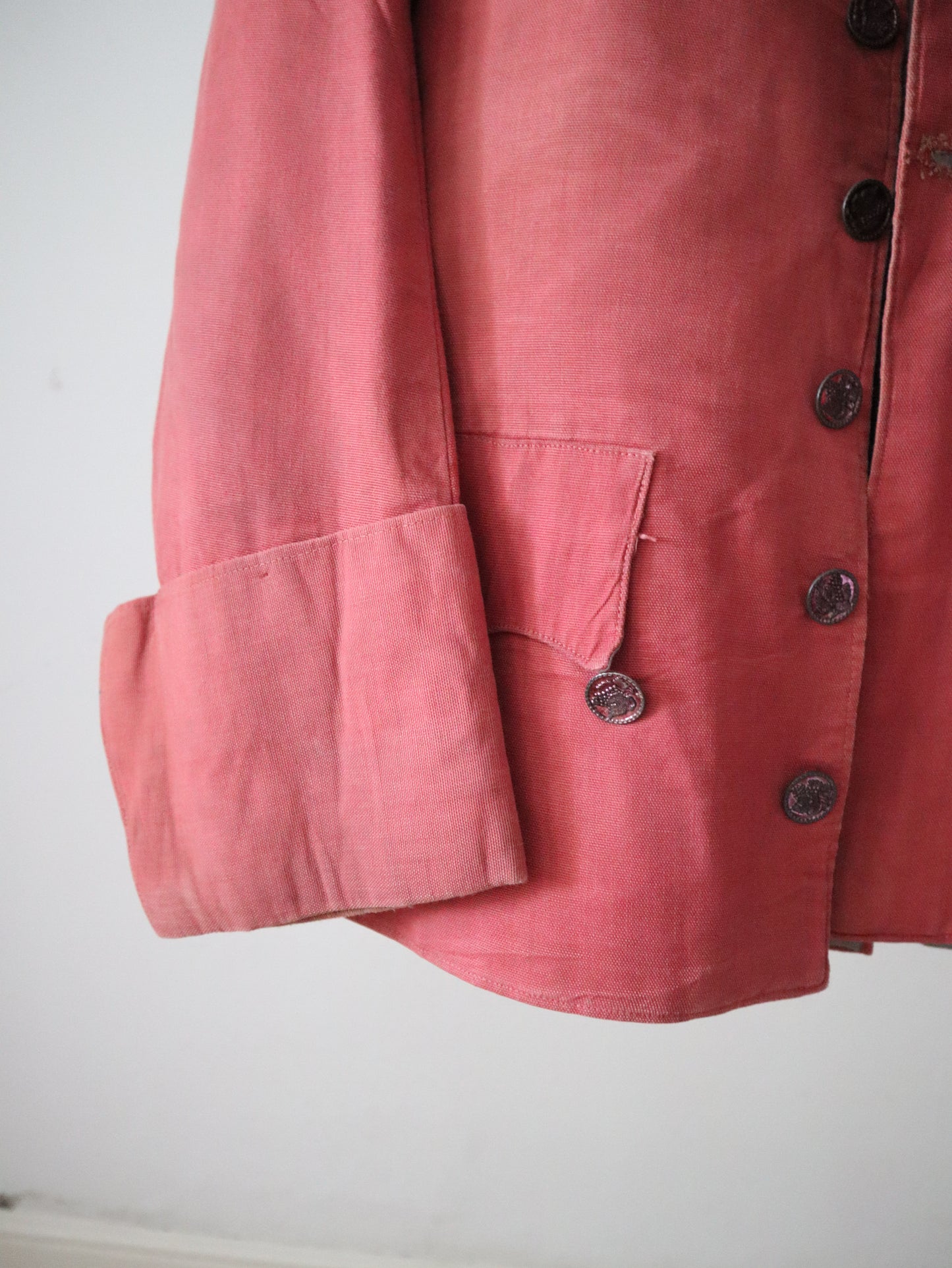 Antique Early 1900s Pink Opera Theatre Jacket Cotton Frock Coat