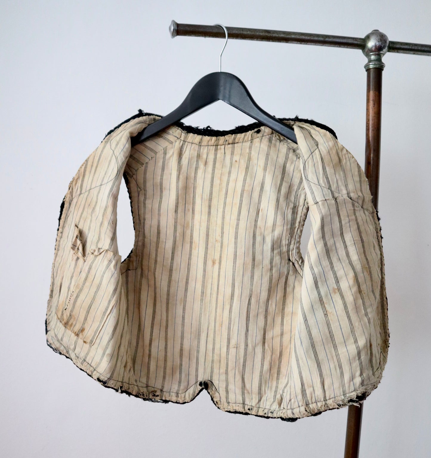 1920s 30s  Transylvanian folk waistcoat with black soutache decoration