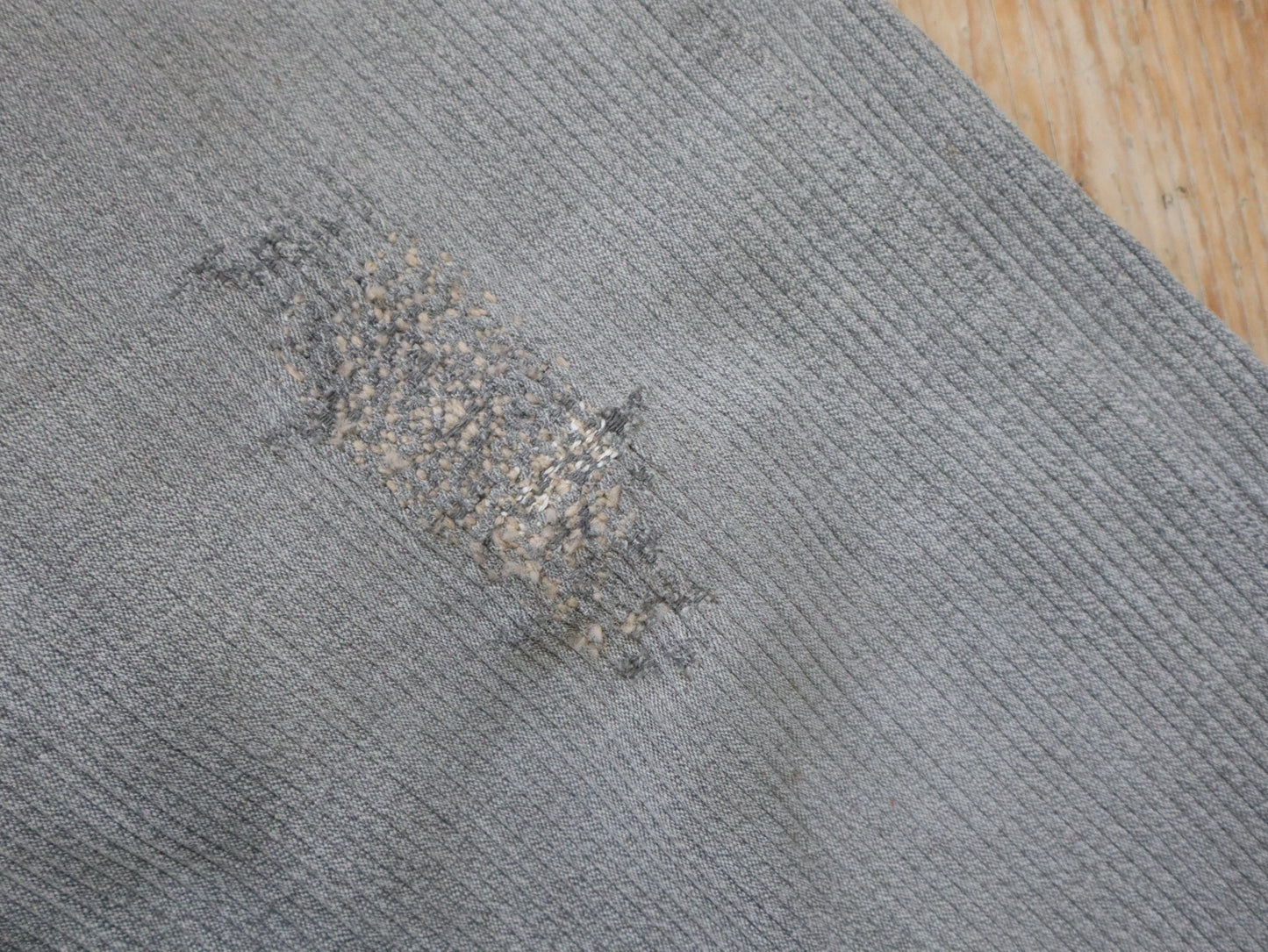 1940s 50s French Grey Workwear Trousers Pants Corduroy Darn Repairs L’Amienois