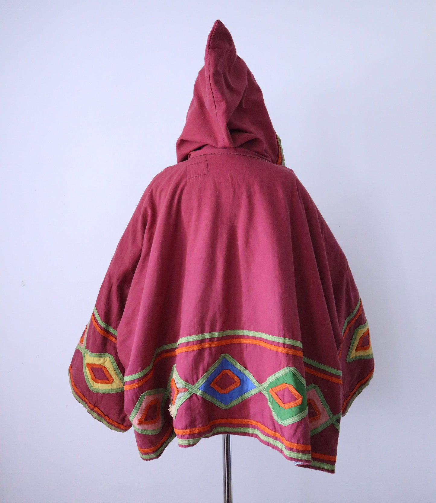 Vintage 1930s Jacket – Dark Pink Cotton with Appliqué Detail