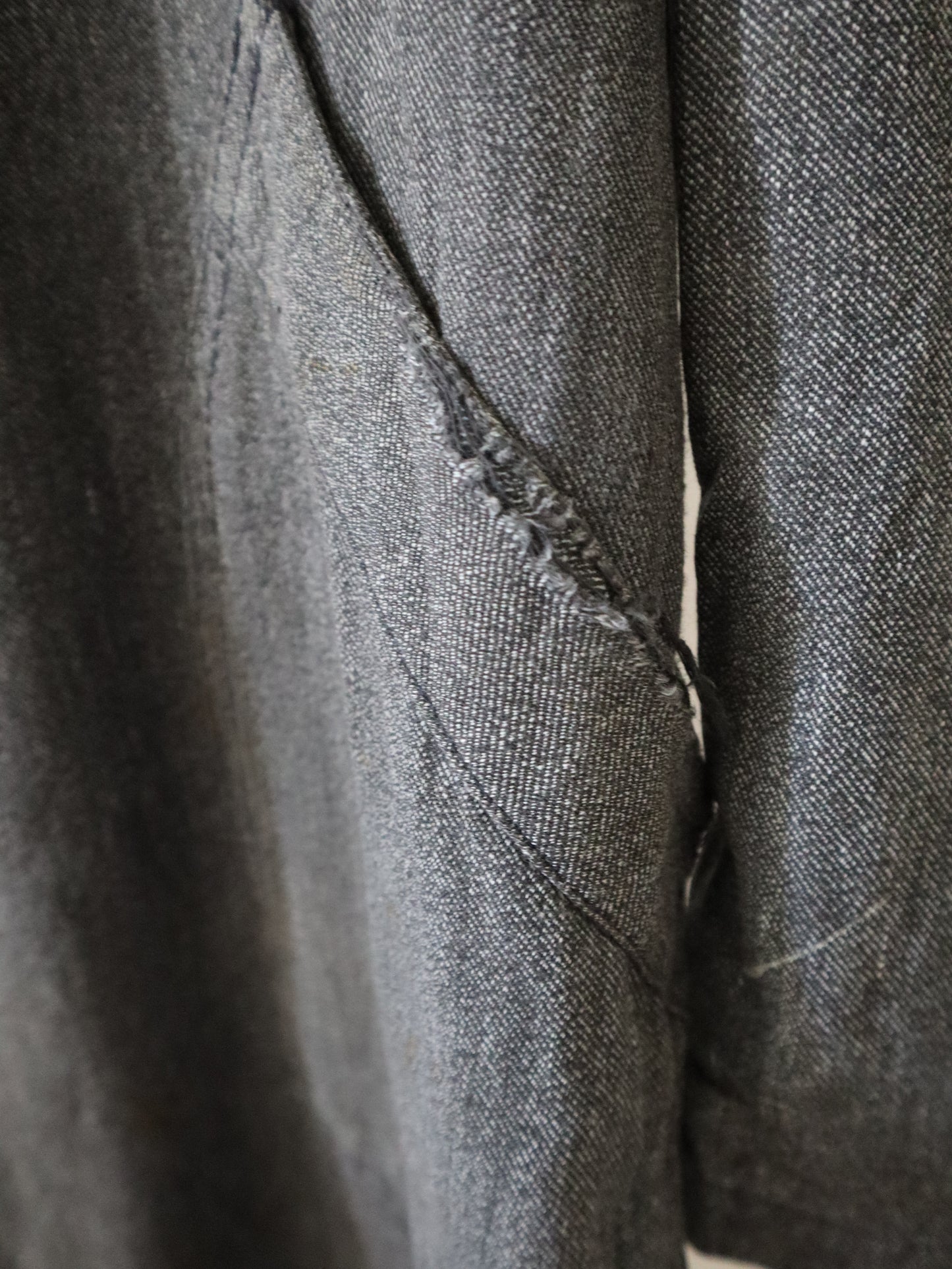 1950s French Grey Workwear Duster Jacket Coat Cotton Chore Sanfor