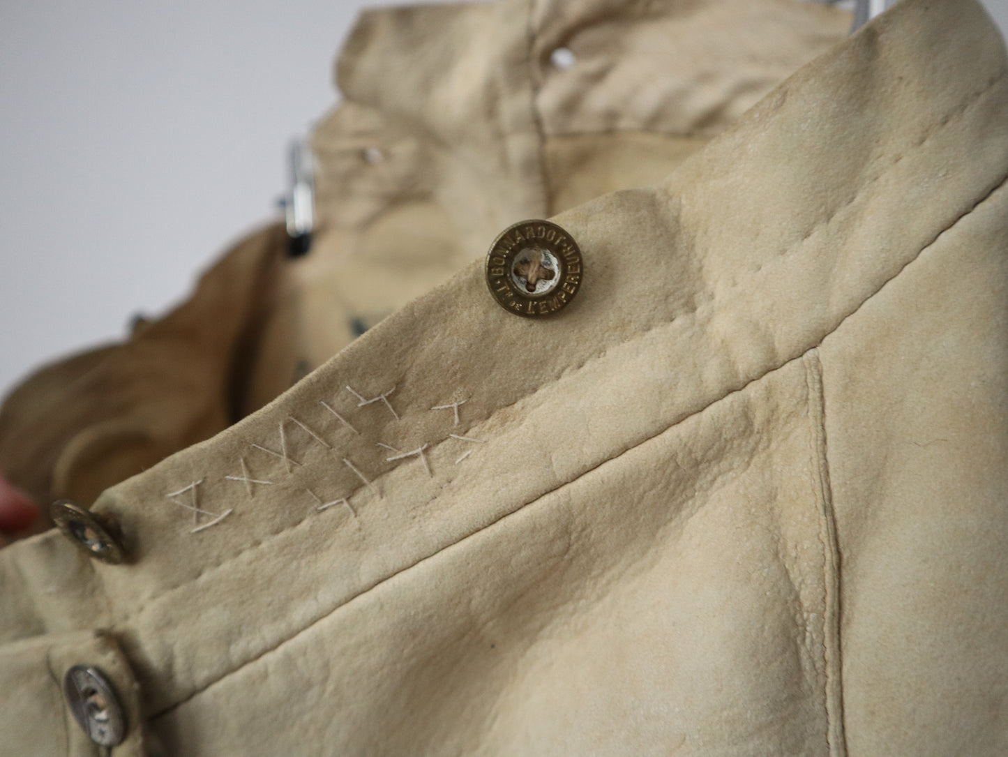 1800s French Buckskin Leather Cream Trousers Breeches RARE