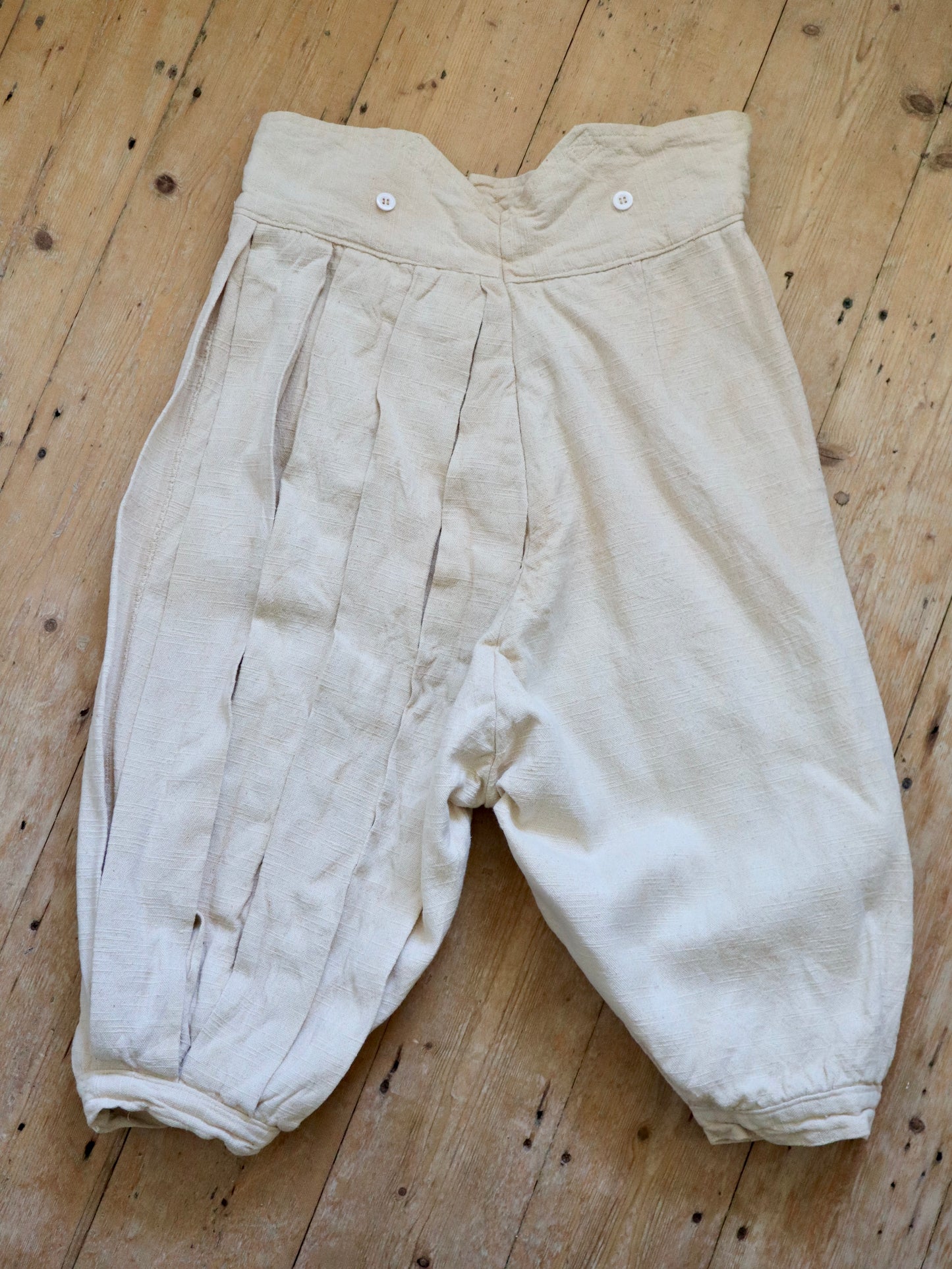 Royal Opera House Cream Cotton Breeches Hose Renaissance Inspired Rustic Avant Garde