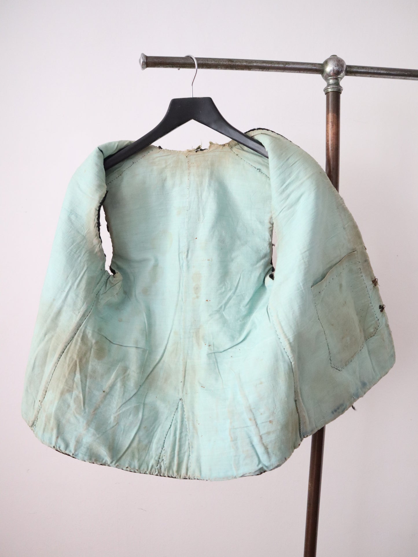 1920s 1930s Transylvanian folk waistcoat with black and burgundy soutache decoration