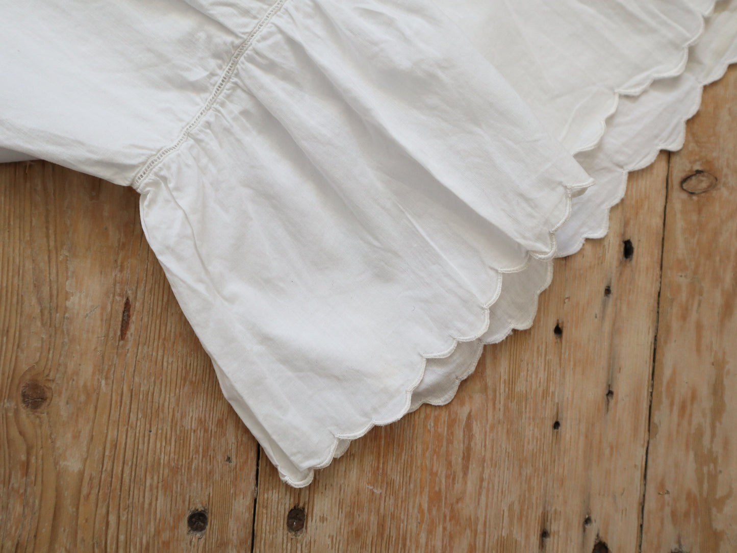 Antique French White Cotton Bloomers Broderie Anglais Early 1900s