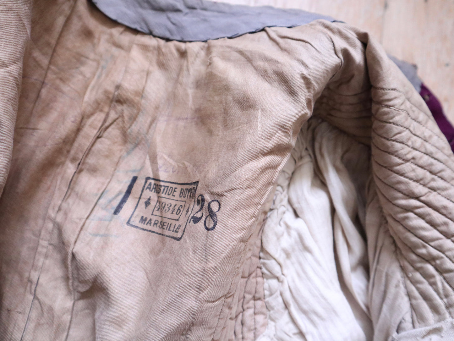 Early 1900s French Theatre Jacket in Purple Wool – Renaissance Style – Aristide Boyer Marseille
