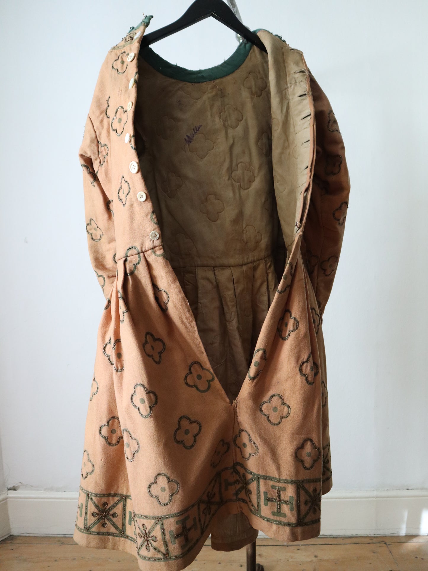 Antique early 1900s French opera costume wool dress tunic