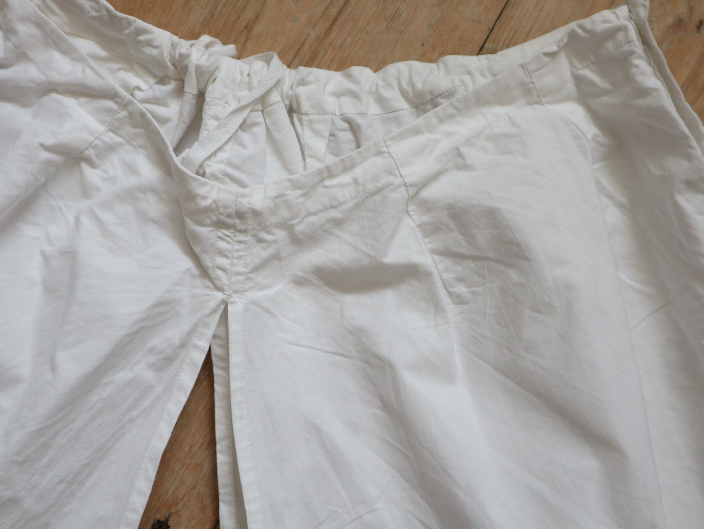 Antique French White Cotton Bloomers Knickers Lace Early 1900s