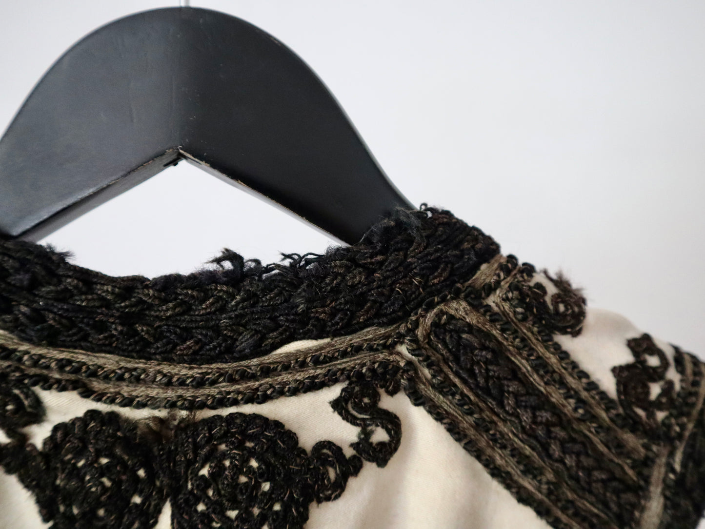 1920s 30s  Transylvanian folk waistcoat with black soutache decoration