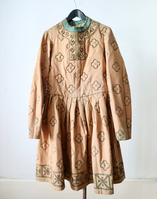 Antique early 1900s French opera costume wool dress tunic