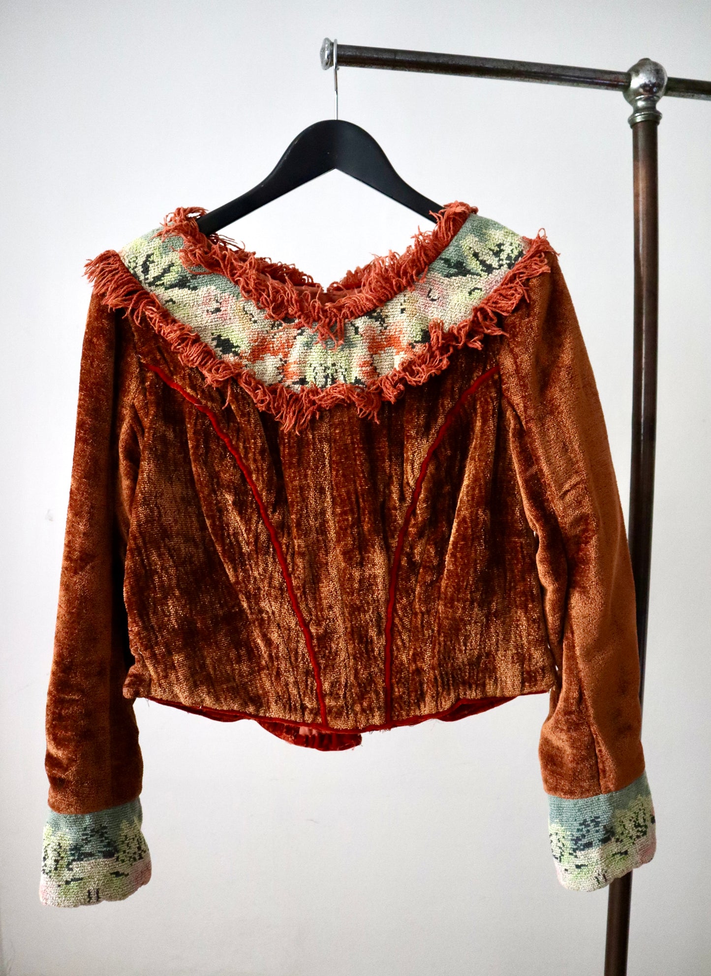 Rust Orange Chenille Bodice Top Tapestry Royal Opera House costume Carmen