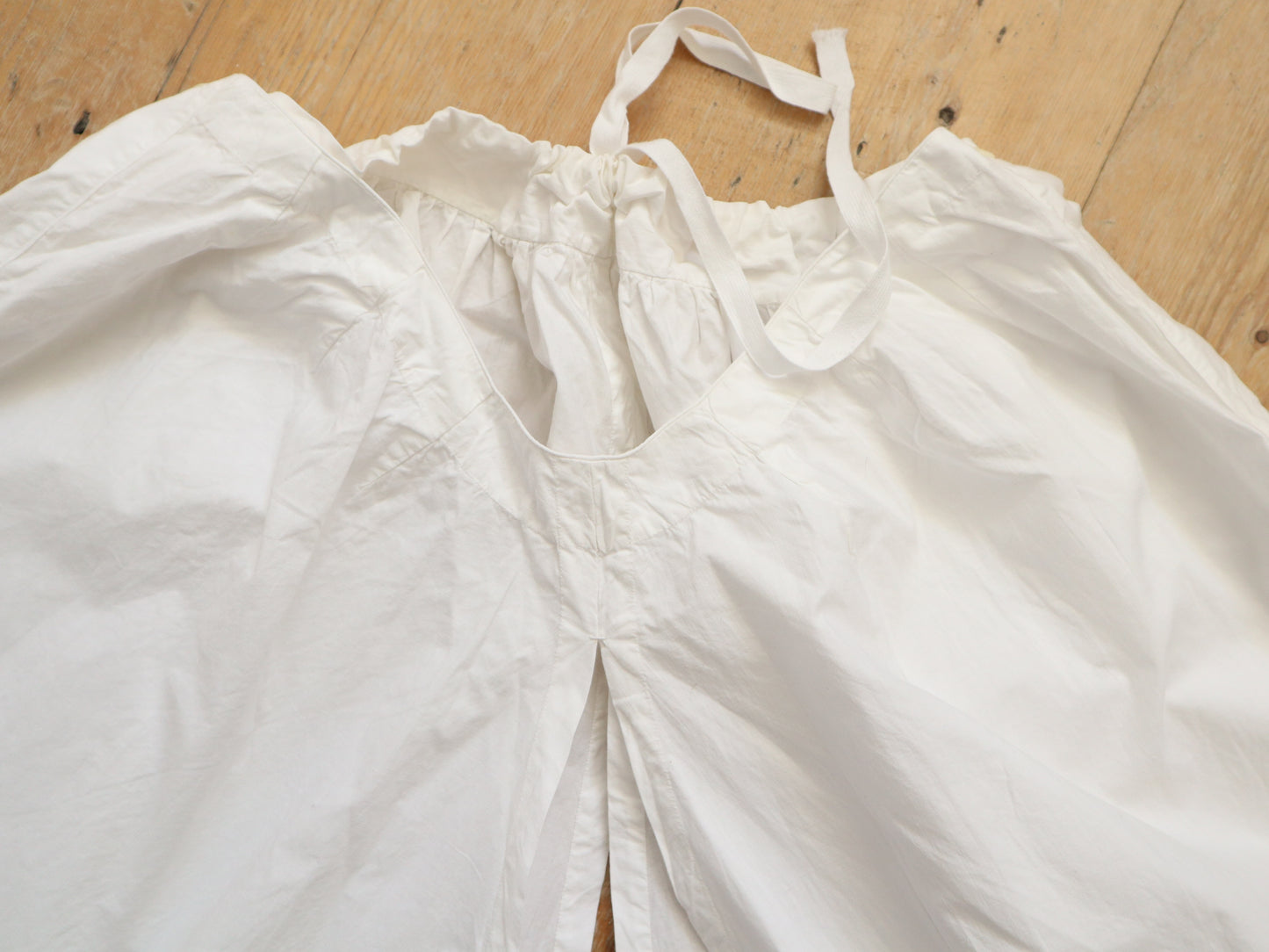 Antique French White Cotton Bloomers Broderie Anglais Early 1900s