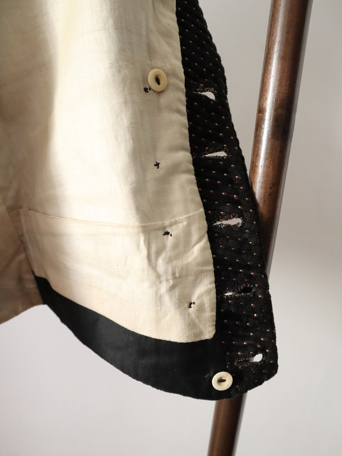 19th Century Silk VelvetWaistcoat Vest Black