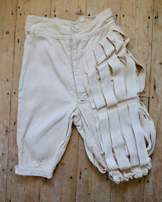 Royal Opera House Cream Cotton Breeches Hose Renaissance Inspired Rustic Avant Garde