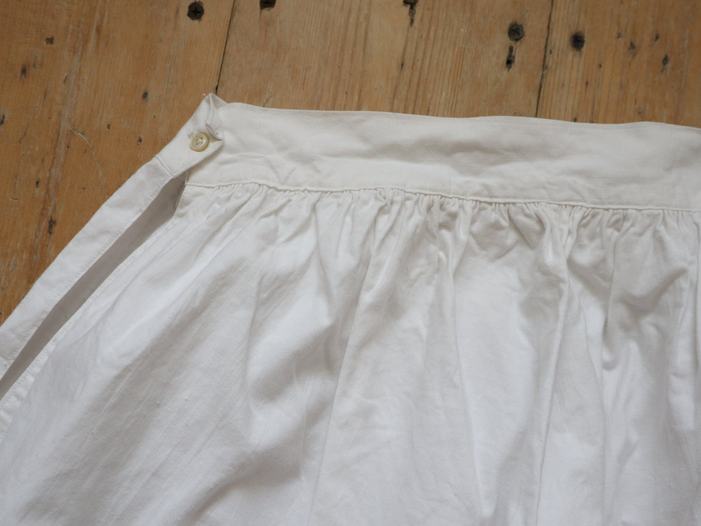 Antique French White Cotton Bloomers Knickers Shorts Crochet Long Early 1900s