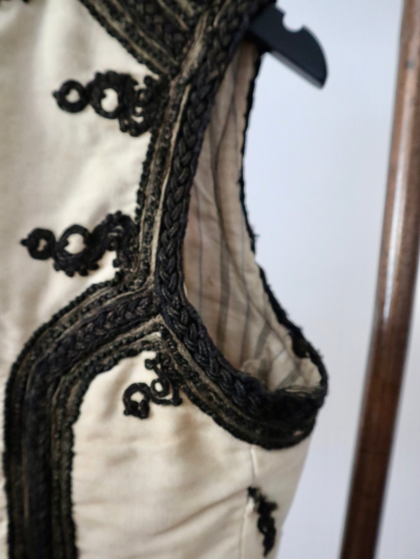 1920s 30s  Transylvanian folk waistcoat with black soutache decoration
