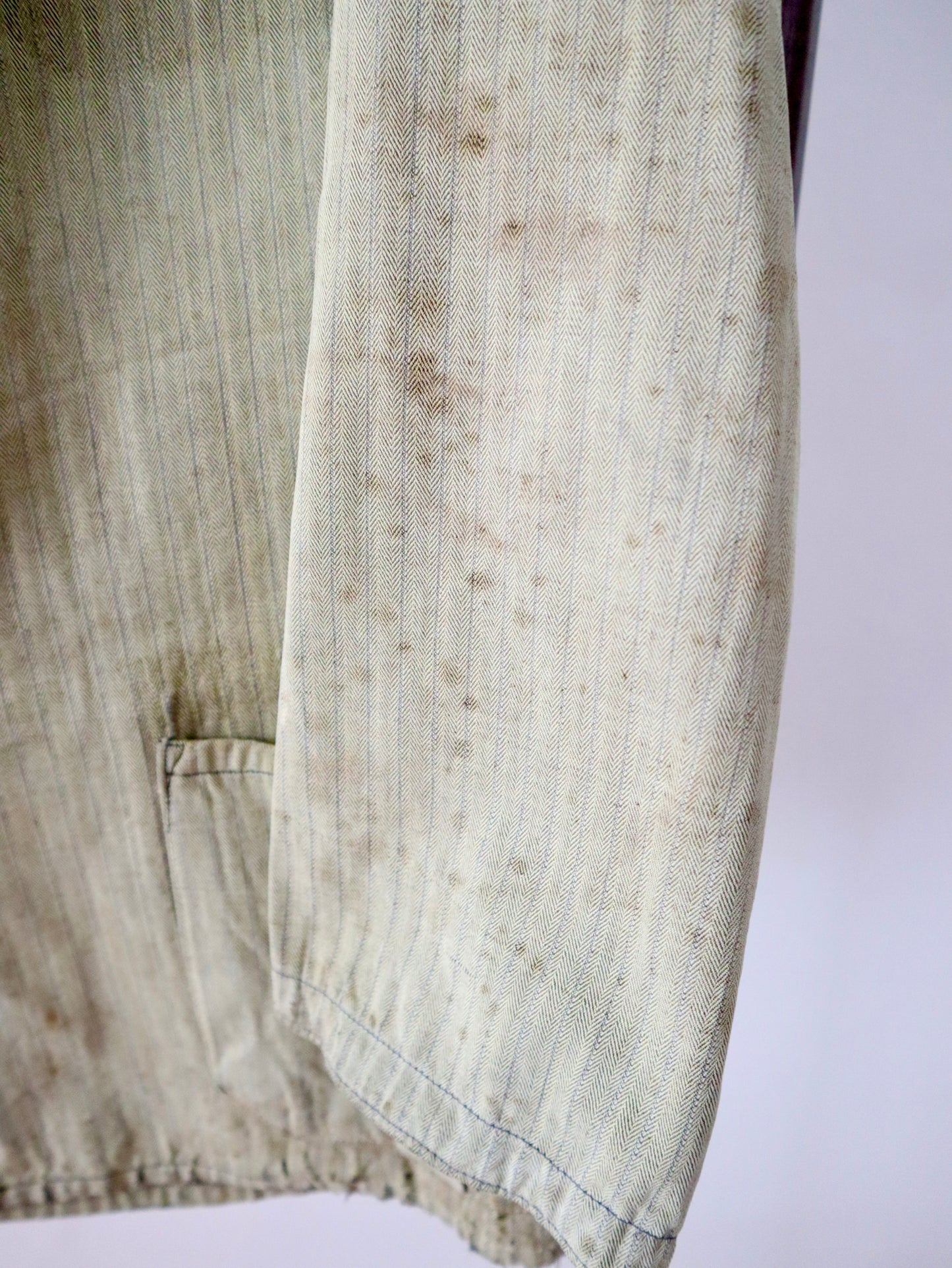 1930s French workwear jacket cotton herringbone weave RARE