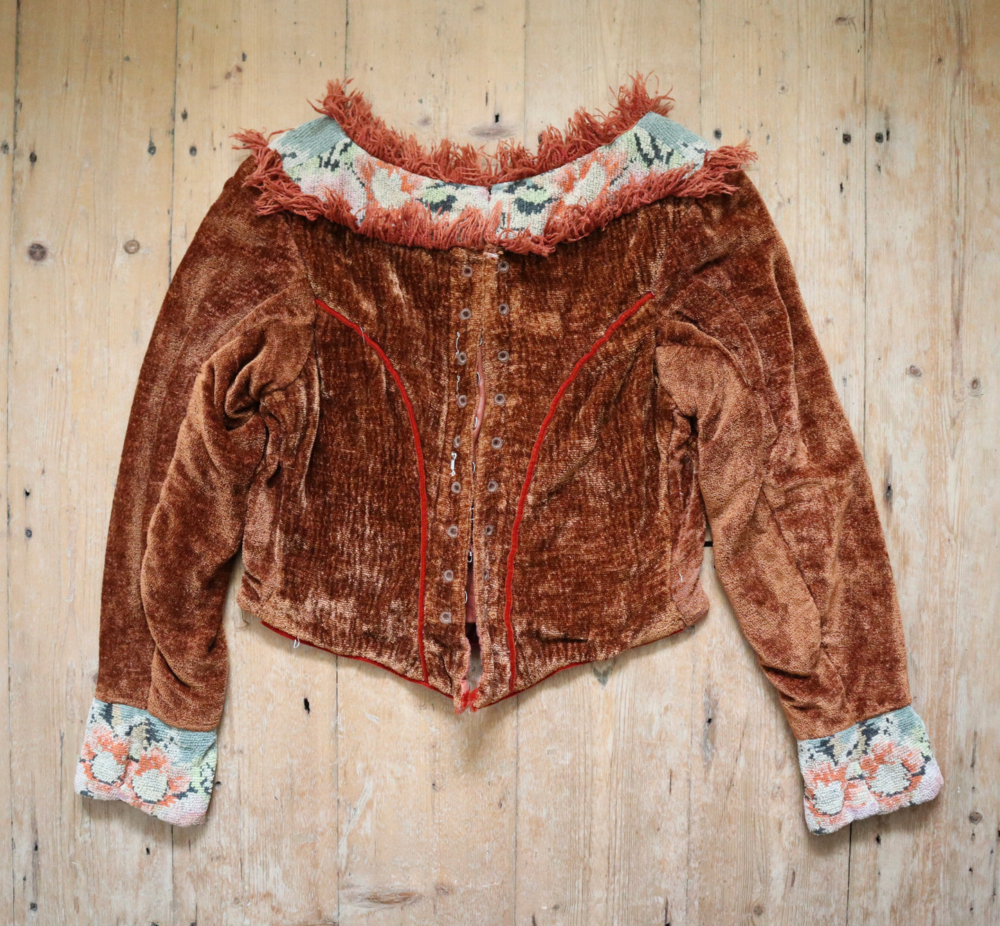 Rust Orange Chenille Bodice Top Tapestry Royal Opera House costume Carmen