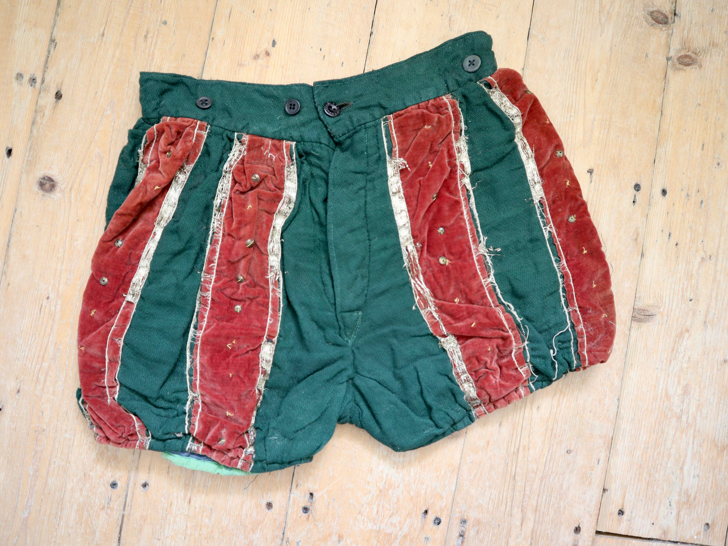 Antique 19th century French Theatre Opera Costume Hose Shorts Renaissance Style Tudor