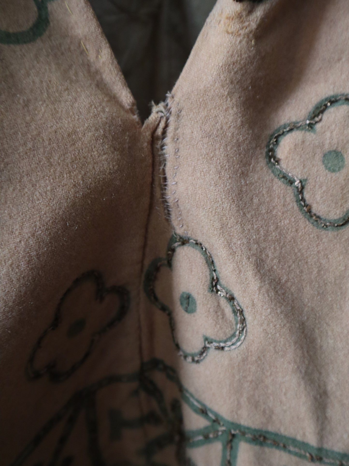 Antique early 1900s French opera costume wool dress tunic