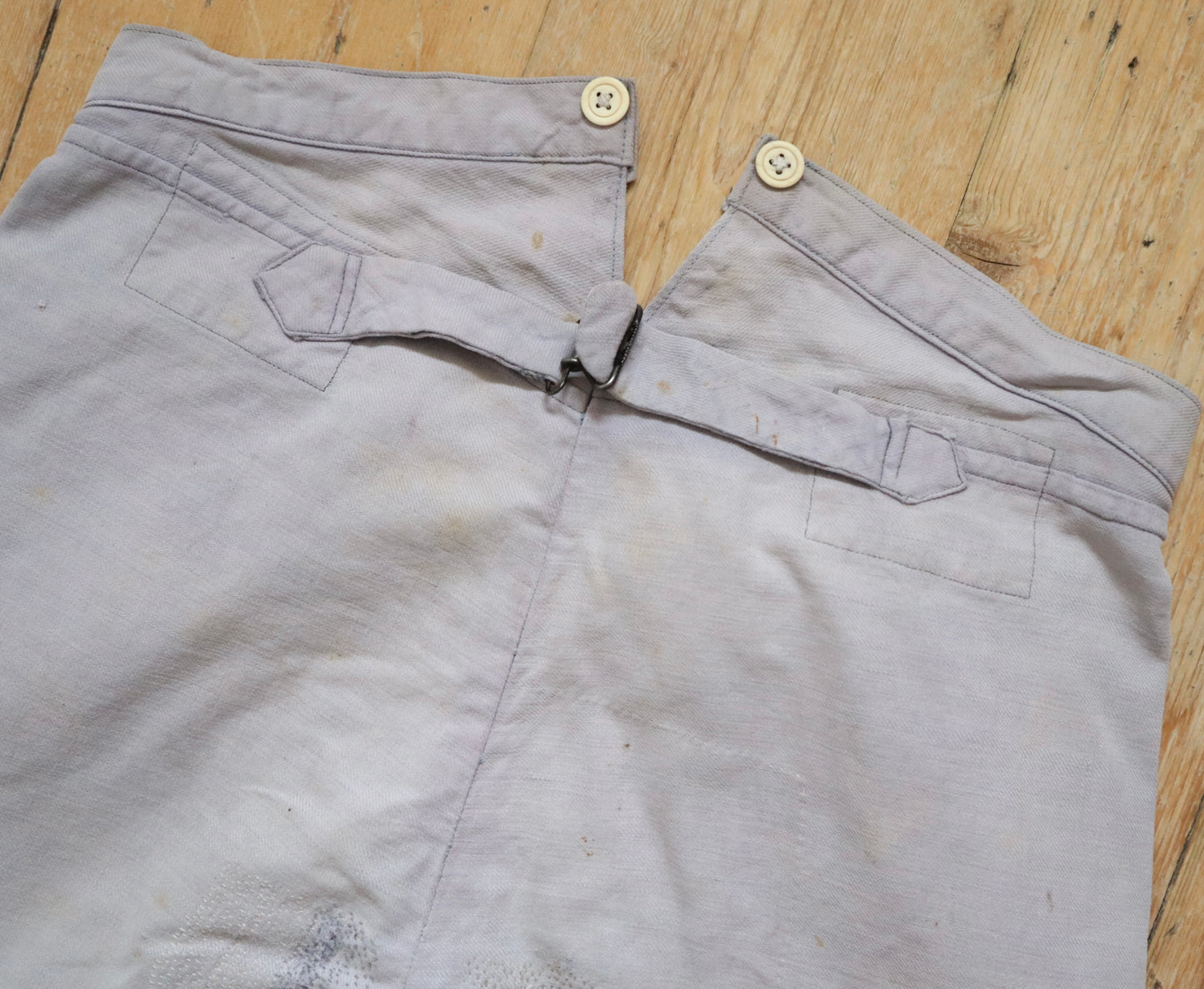 1930s French workwear Sailor Pants Trousers Lilac Blue Light Indigo