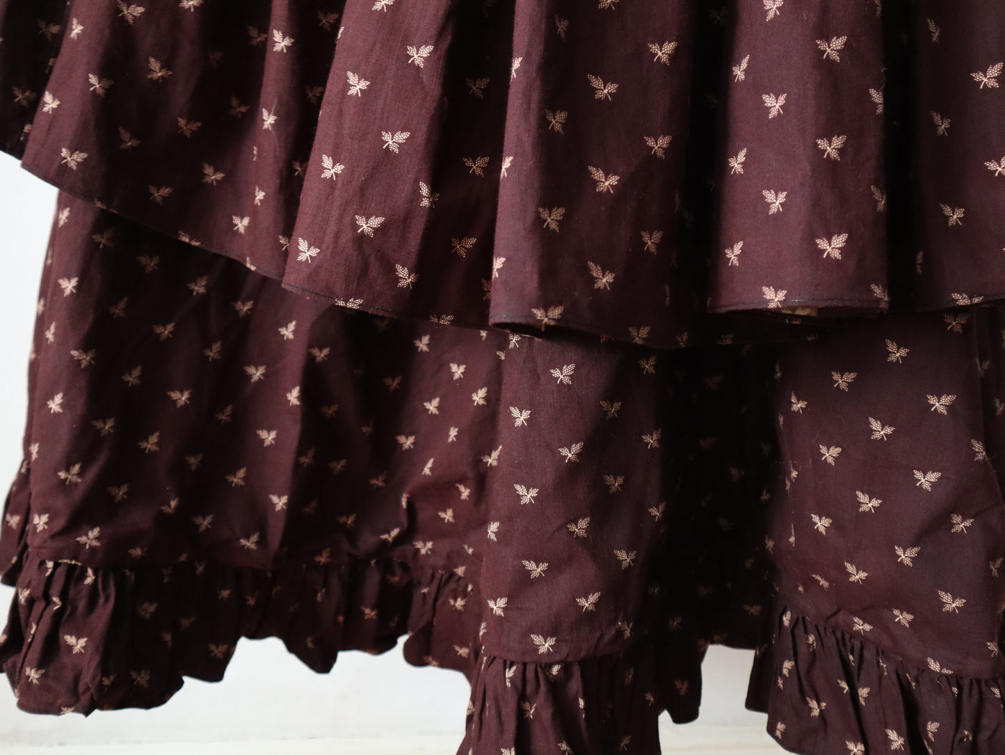 Antique 19th century German Hockmantel full length cotton cloak wool flannel lined