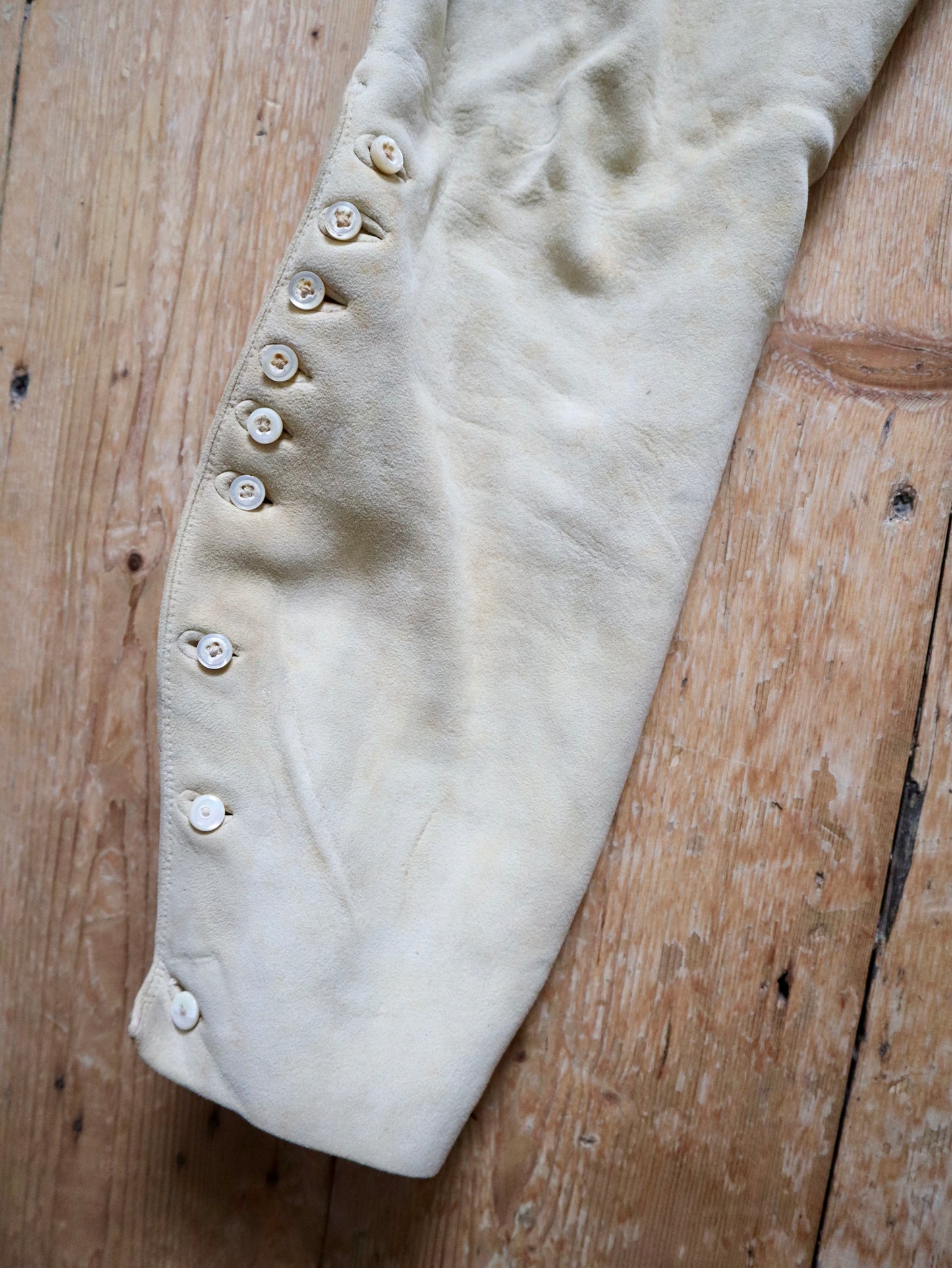 1800s French Buckskin Leather Cream Trousers Breeches RARE