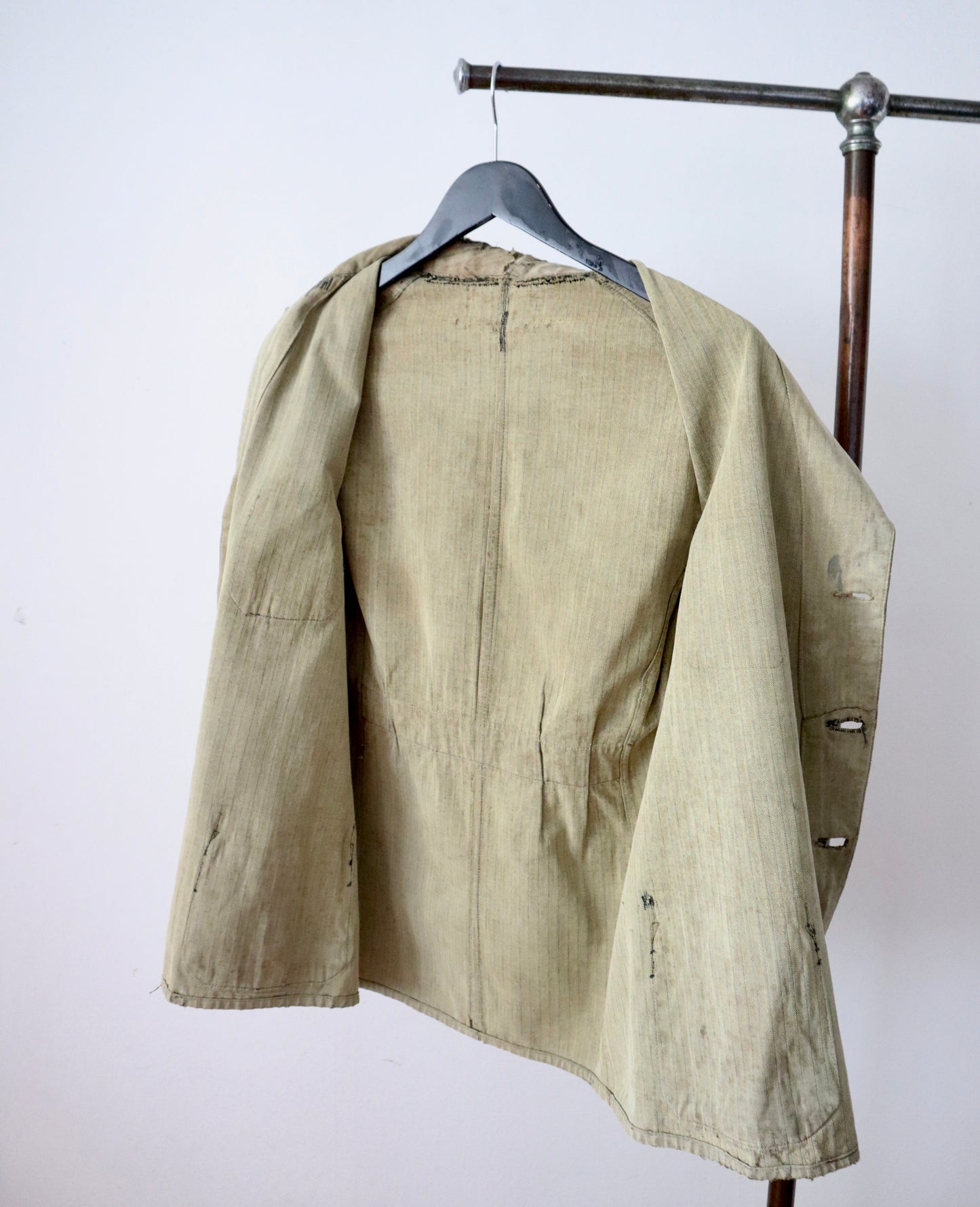 1930s French workwear jacket cotton herringbone weave RARE