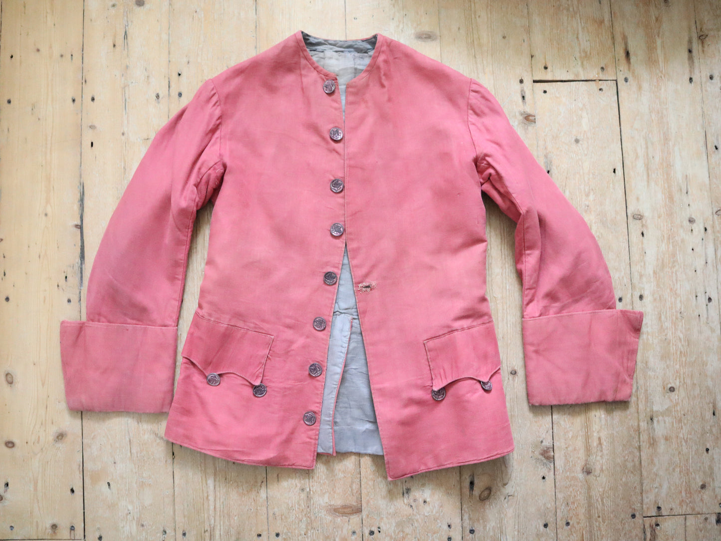 Antique Early 1900s Pink Opera Theatre Jacket Cotton Frock Coat