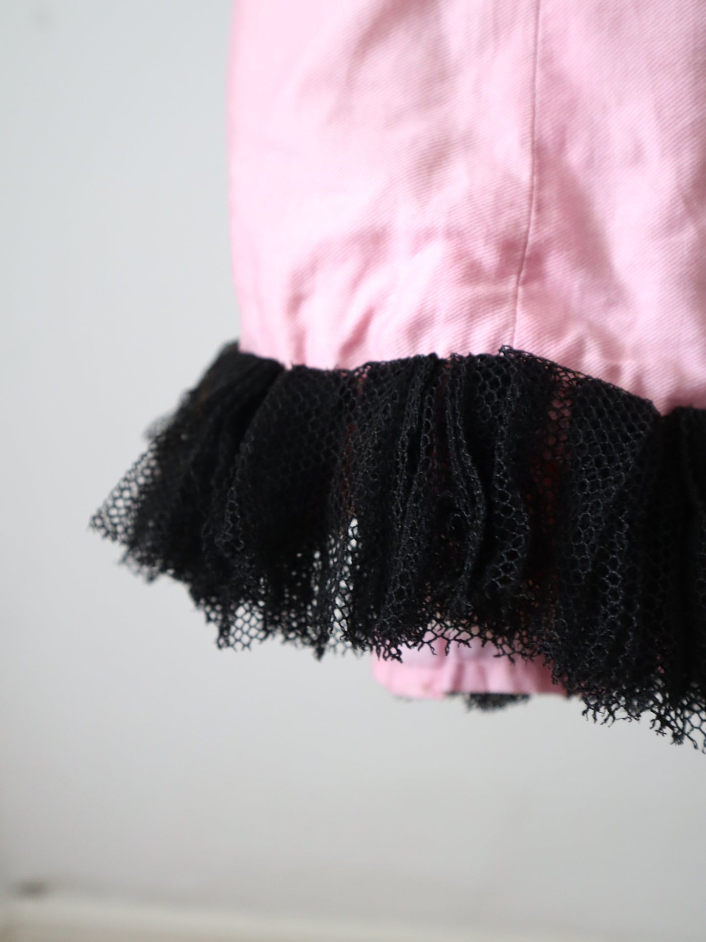 1920s 30s  French Costume Pink Black Bodice Skirt Theatre Cotton