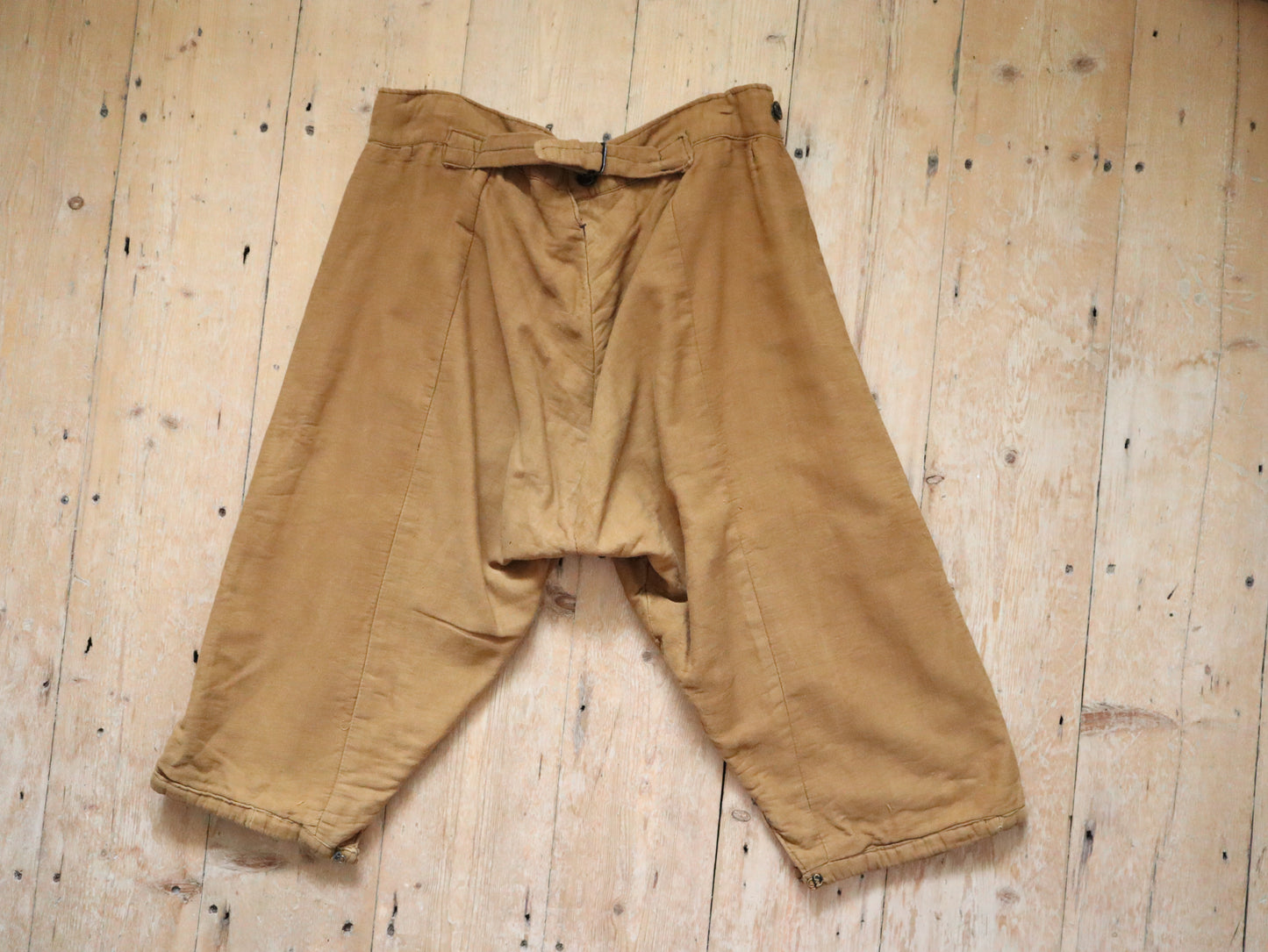 Antique French Brown Cotton Breeches Pants Trousers Theatre Opera Costume