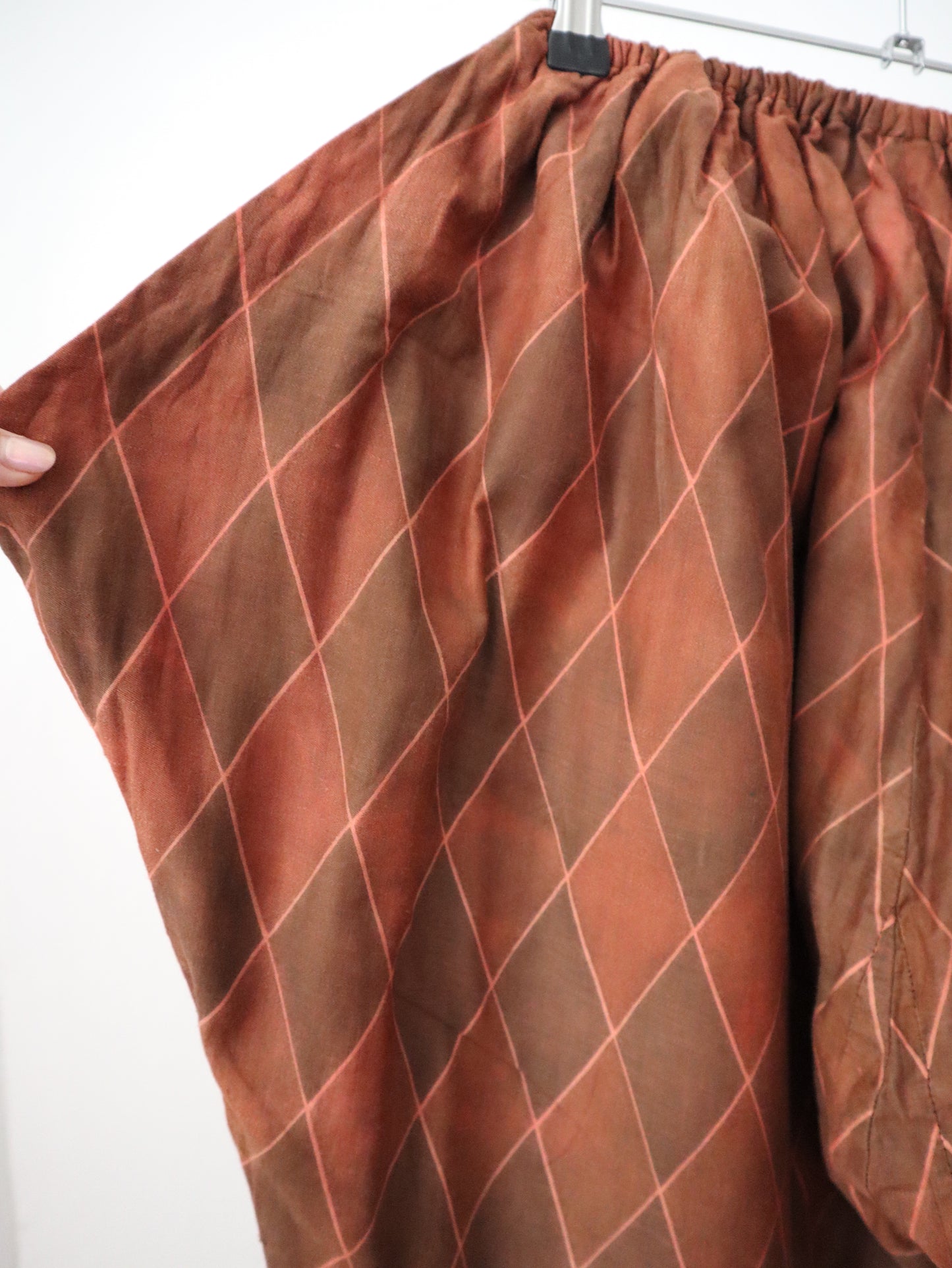 Antique French Harlequin Costume Brown Toffee Cotton Rare 1910s 1920s