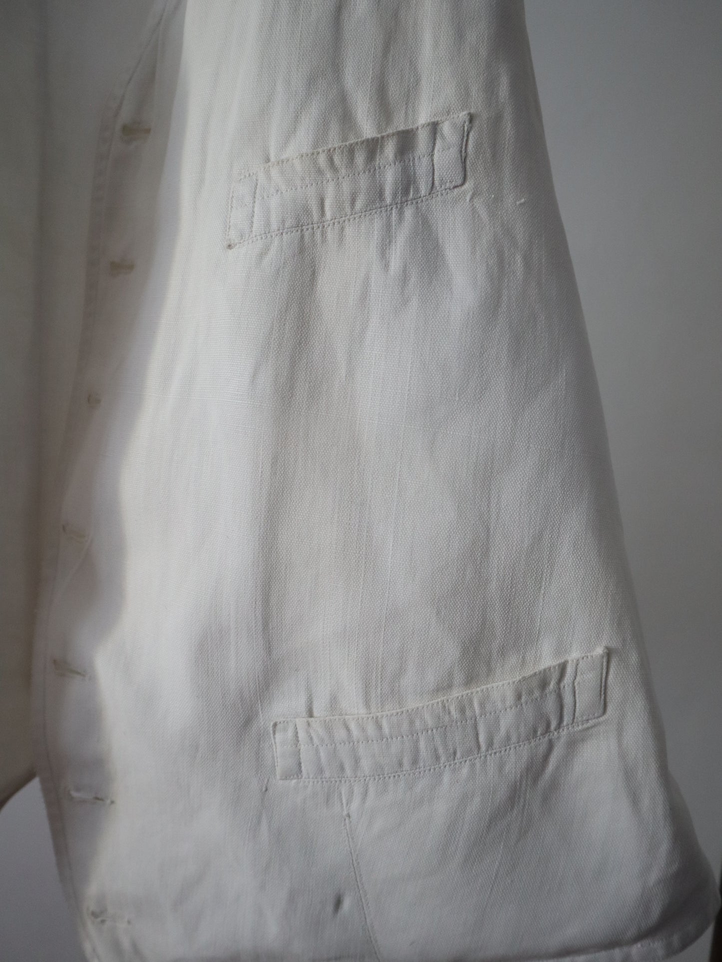 1910s French White Cotton Waistcoat Vest Antique