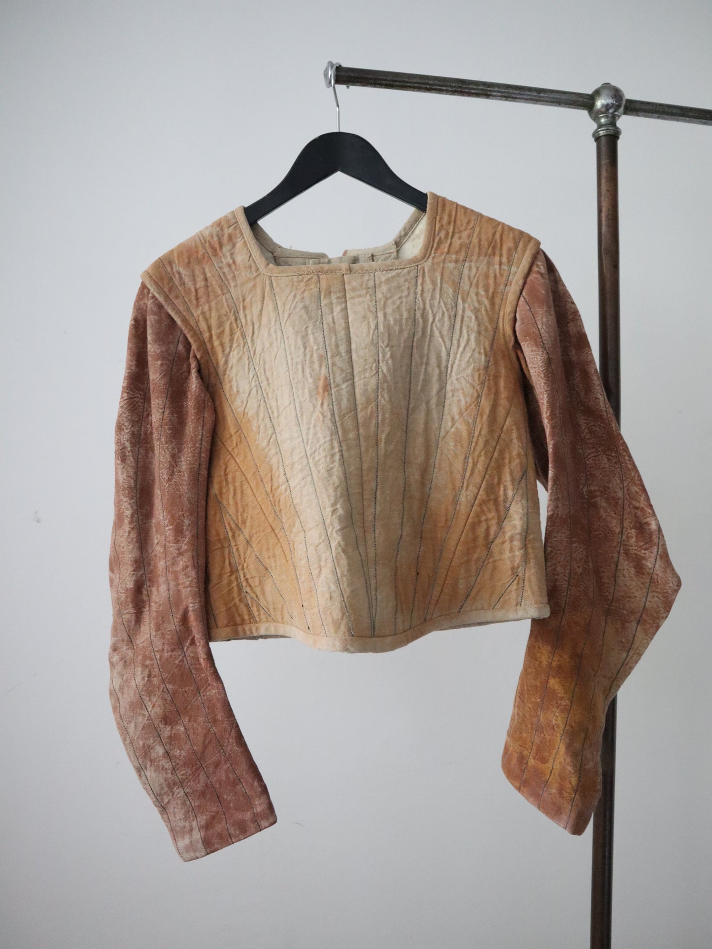 Royal Opera House Tunic Top Medieval Influenced Style Bodice Fasten Back Cotton Patina