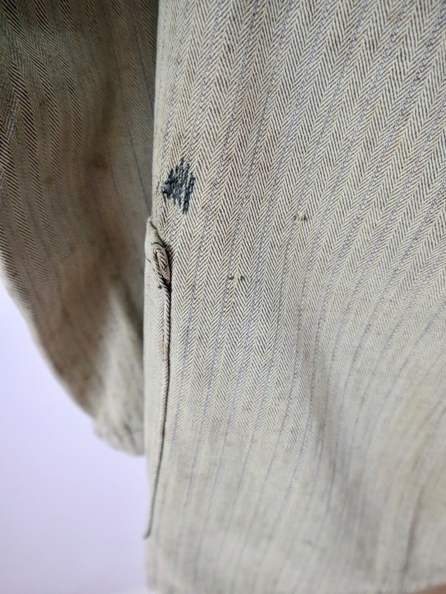 1930s French workwear jacket cotton herringbone weave RARE