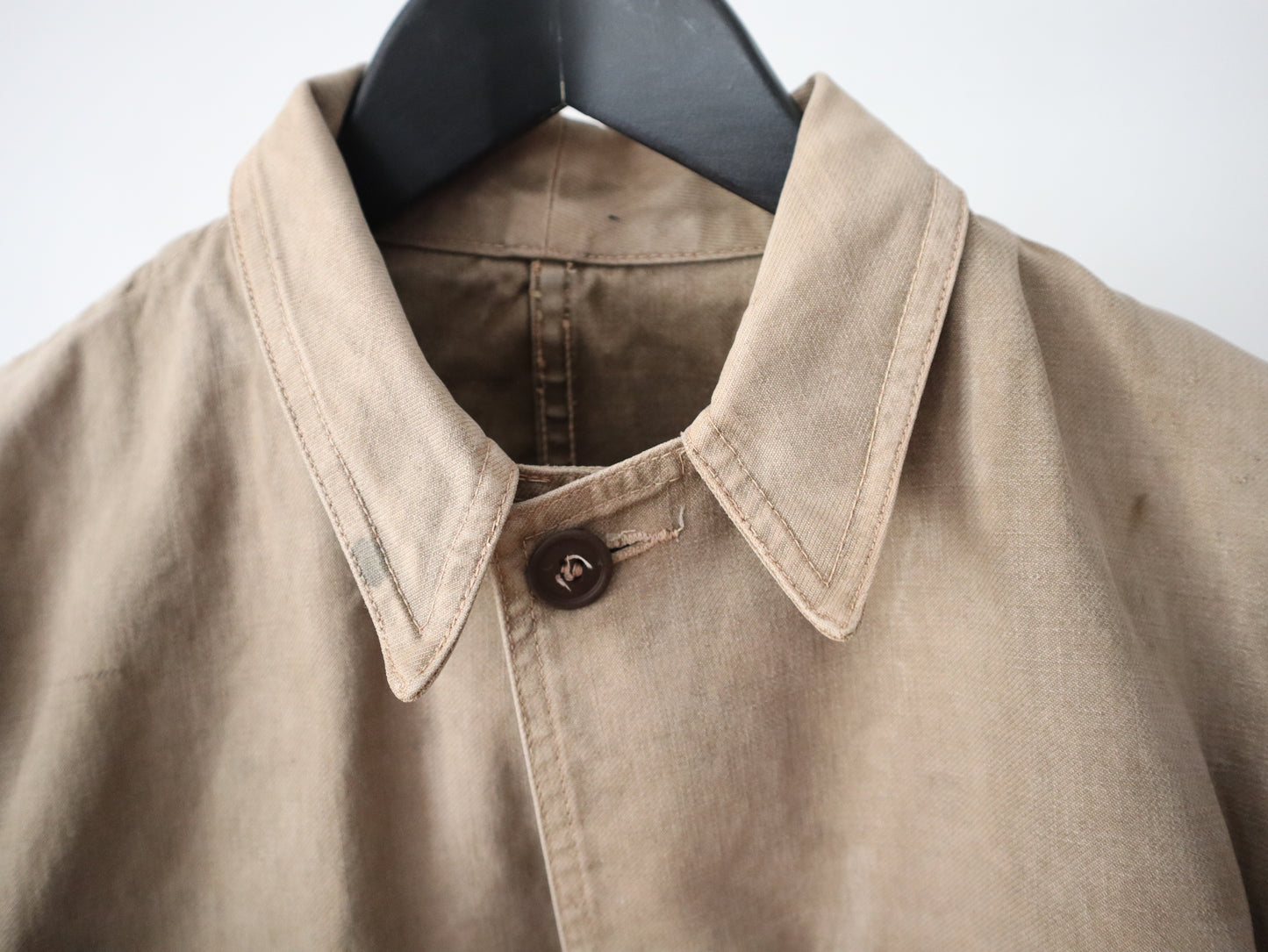 1940s French Cotton Canvas Jacket Workwear Chore