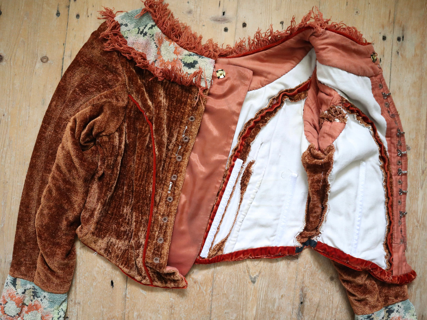 Rust Orange Chenille Bodice Top Tapestry Royal Opera House costume Carmen