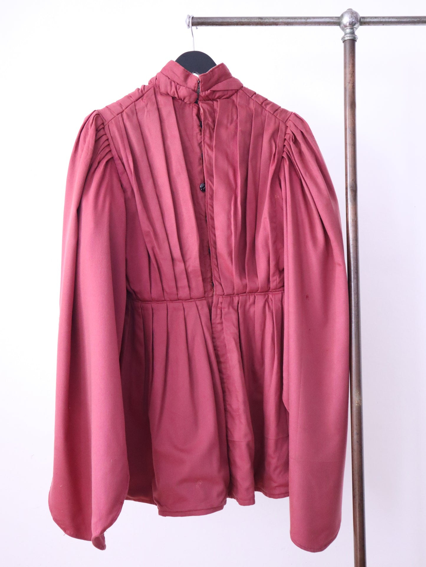 1920s French Theatre Opera Pink Wool Tunic Top Dress Pleats