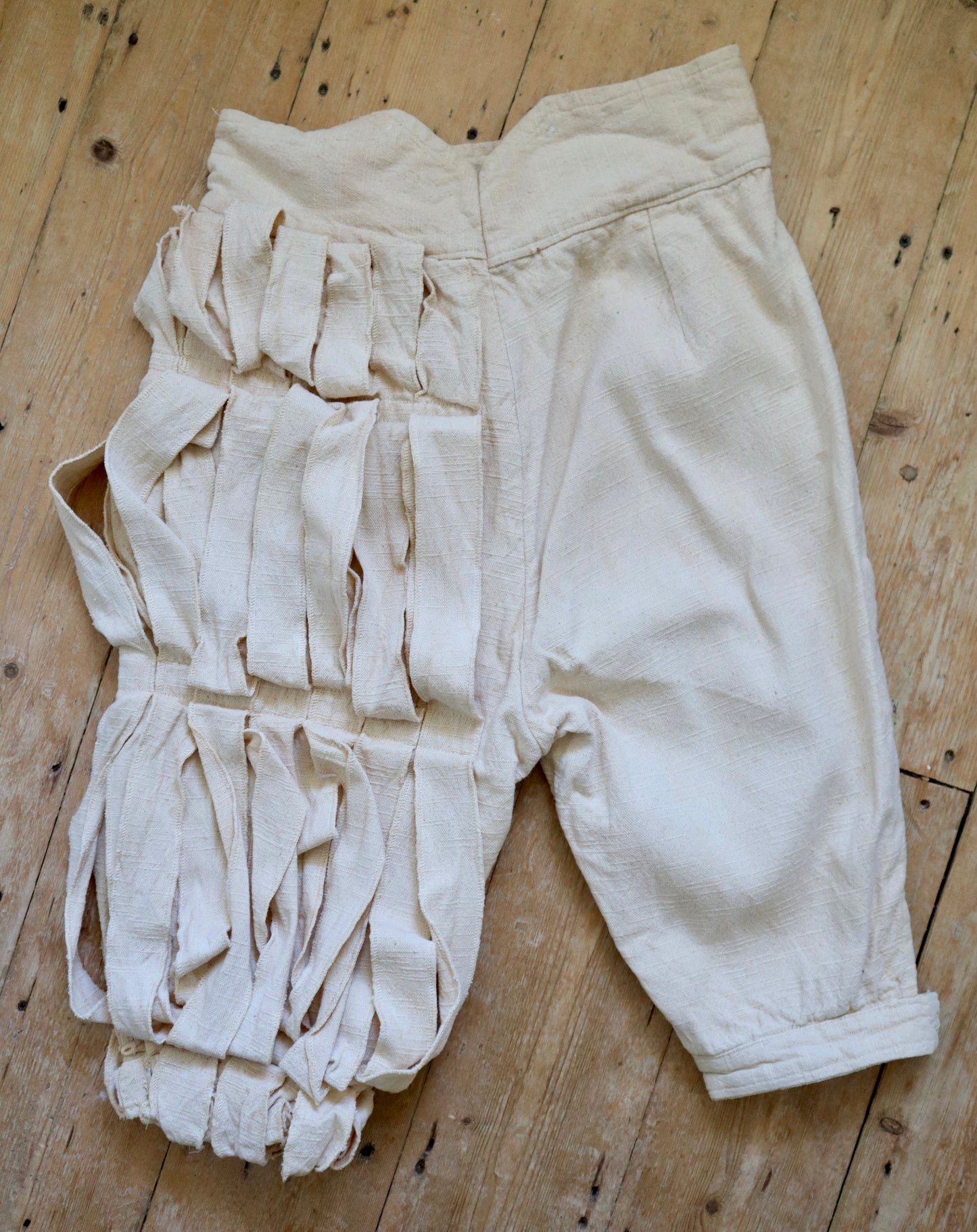 Royal Opera House Cream Cotton Breeches Hose Renaissance Inspired Rustic Avant Garde