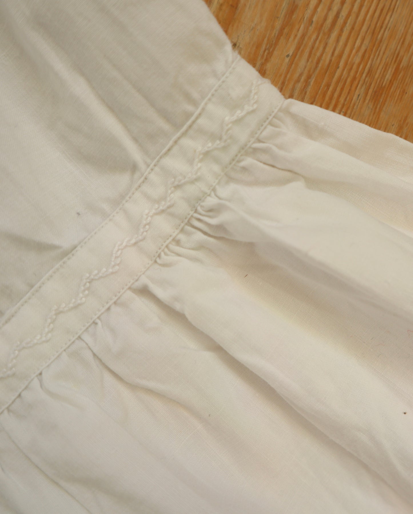 Antique French White Cotton Bloomers Knickers Embroidery Cutwork JG Monogram Early 1900s