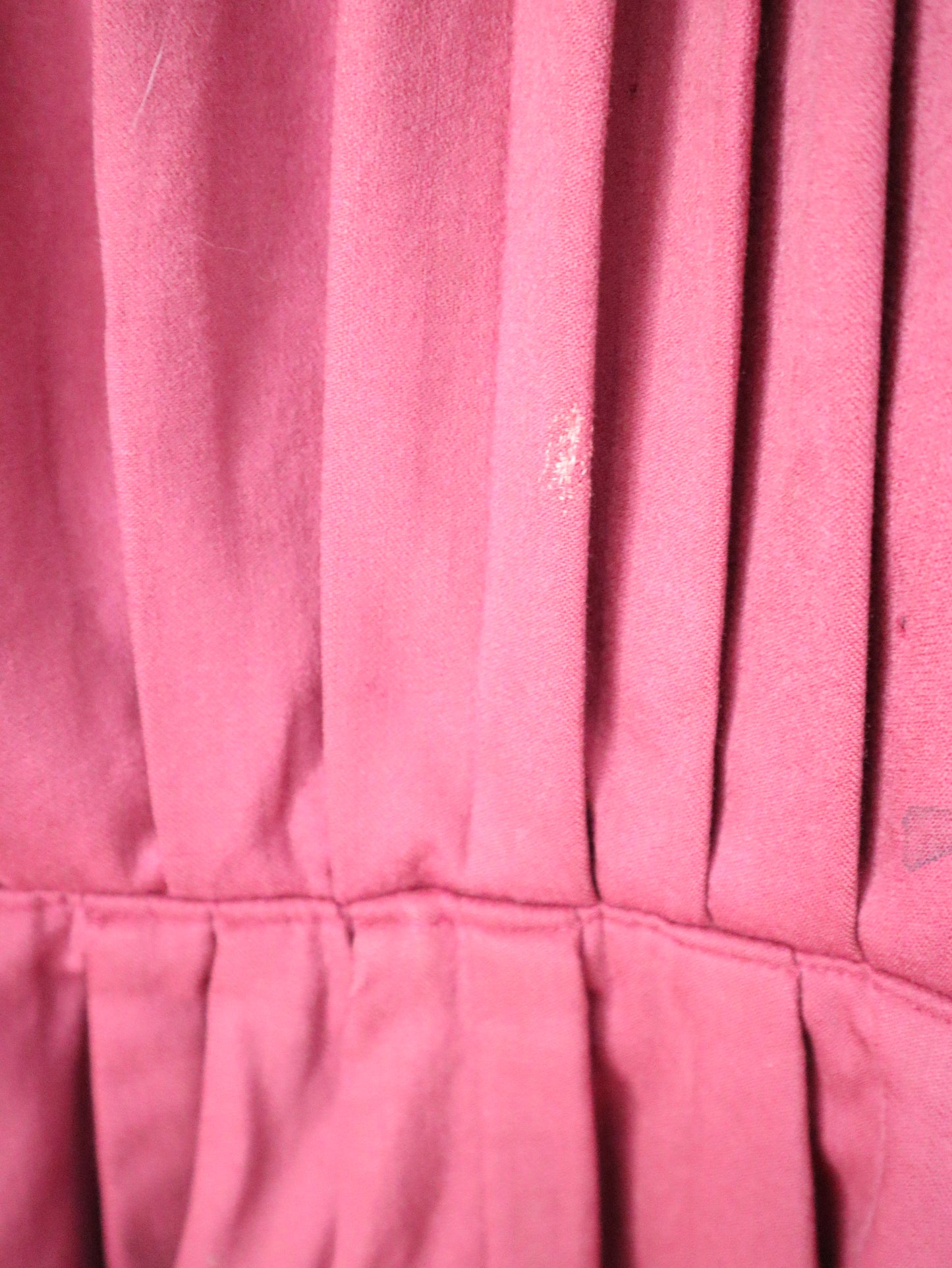 1920s French Theatre Opera Pink Wool Tunic Top Dress Pleats