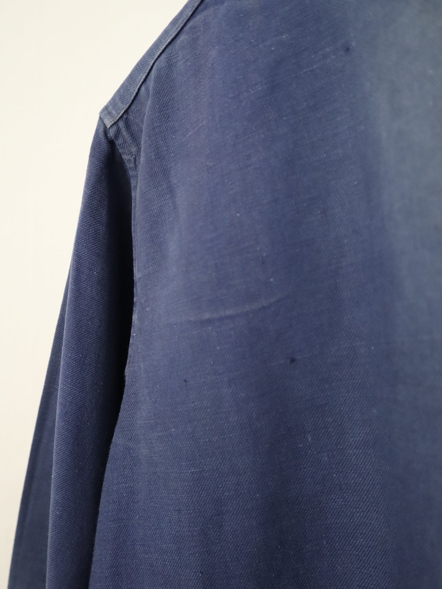 1940s French Blue Workwear Chore Shirt Cotton