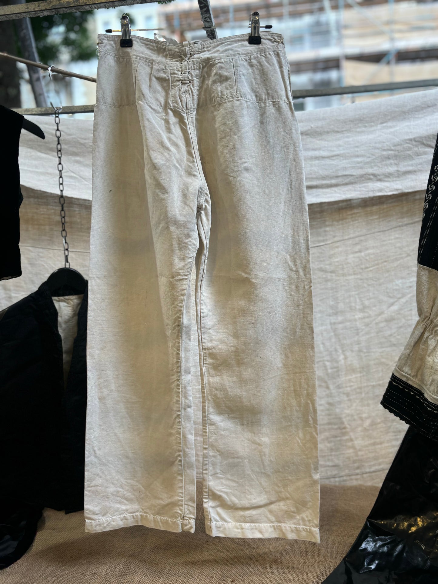 1930s WWII Sailor Pants Trousers Prisoner of War Japan USA Military Linen